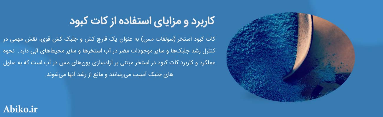 مقدار استفاده کات کبود در استخر