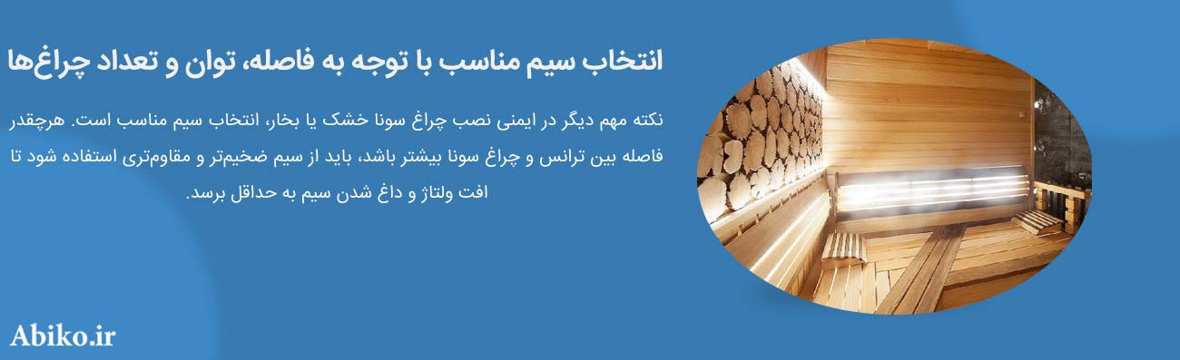 چراغ ضد رطوبت سونا